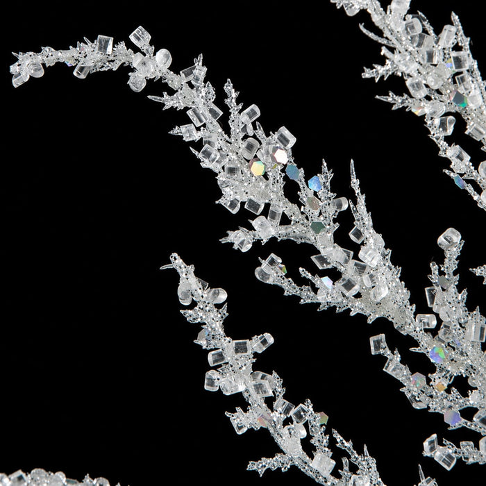19.5" Glittered & Iced Artificial Pine Stem -Gold (Pack of 24) - A-142095