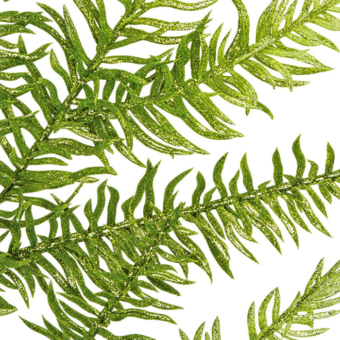 23" Glittered Artificial Noble Fir Stem -2 Tone Green (Pack of 24) - A-142170