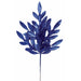 23" Artificial Glittered Laurel Bay Leaf Stem -Blue (pack of 24) - A143600
