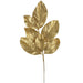 23.5" Glittered Faux Magnolia Leaf Stem -Gold (Pack of 24) - A160020