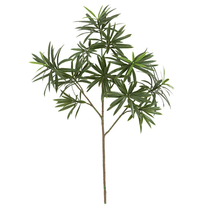 21.5" Artificial Podocarpus Leaf Stem -Green (pack of 12) - A161880