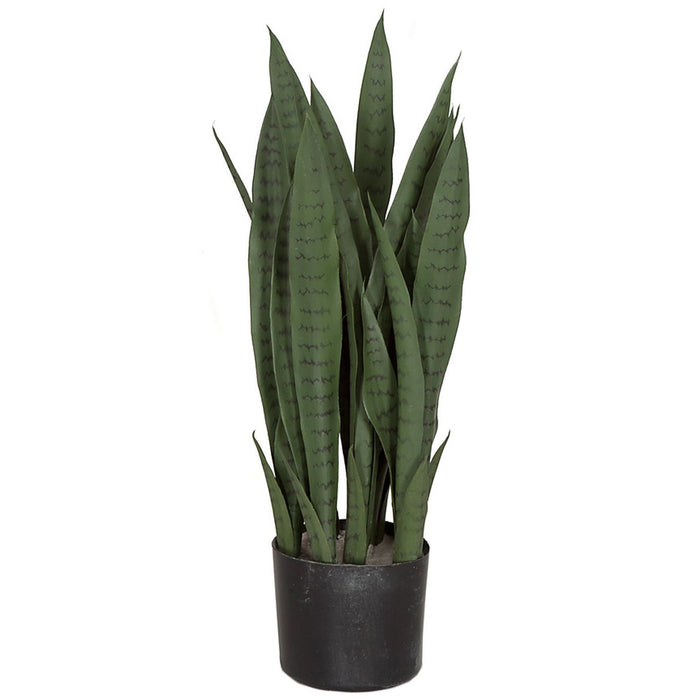 28" Sansevieria Snake Artificial Plant w/Pot -Green - A162185