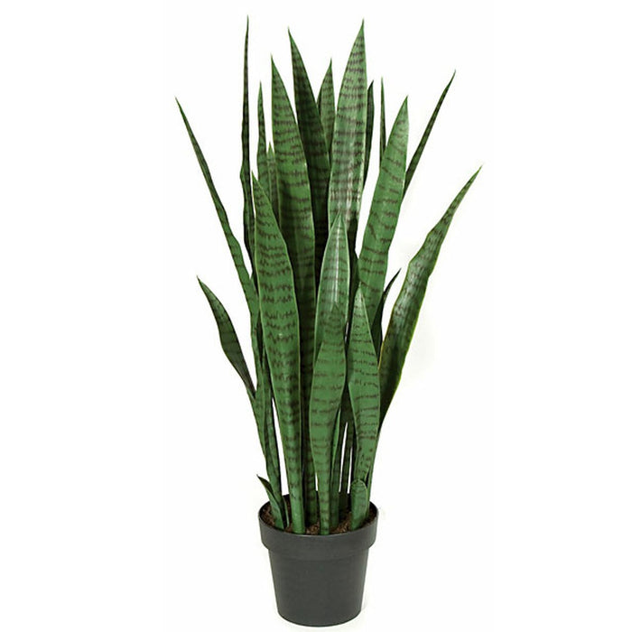 39" Sansevieria Snake Artificial Plant w/Pot -Green - A162195