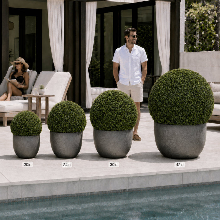 42" Outdoor UV-Proof Artificial English Boxwood Topiary Ball -2 Tone Green - A186642