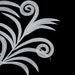 33" Glittered Artificial Peacock Leaf Stem -White (Pack of 12) - A-170508