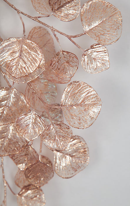 24.5" Iridescent Eucalyptus Leaf Artificial Stem -Champagne/Gold (Pack of 24) - A170630
