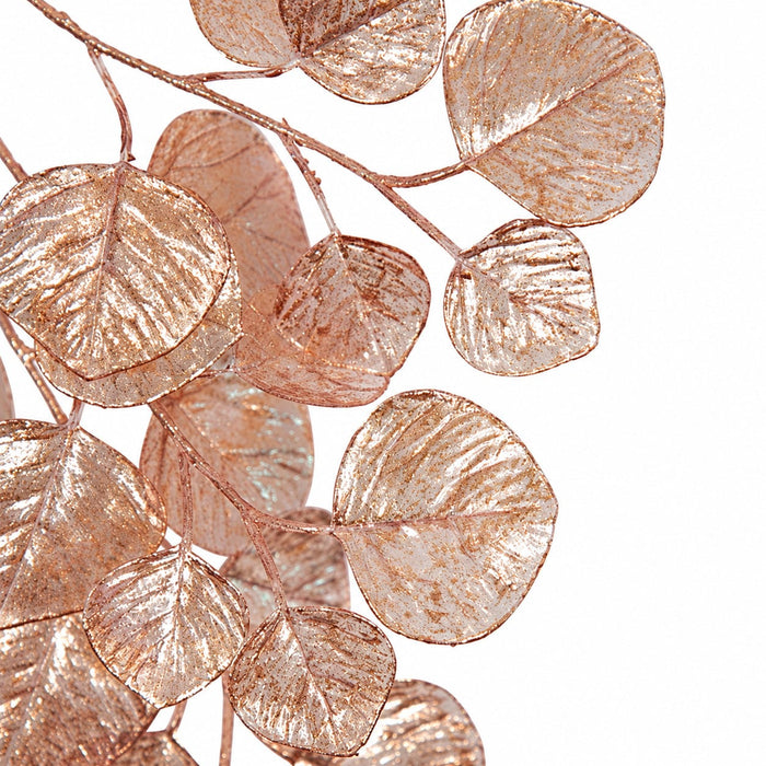 24.5" Iridescent Eucalyptus Leaf Artificial Stem -Champagne/Gold (Pack of 24) - A170630