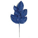 23" Glittered Artificial Magnolia Leaf Stem -Dark Blue (pack of 24) - A170651