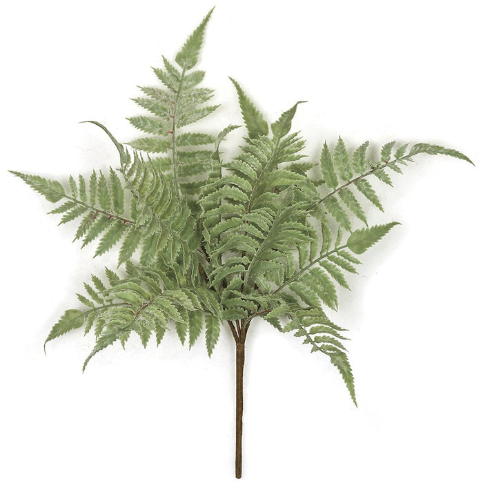 16" Artificial Plastic Fern Plant -Green/Gray (pack of 24) - A172110