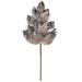 24" Metallic Artificial Magnolia Leaf Stem -Silver/Brown (Pack of 12) - A172726