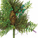 29" Glittered Artificial Mixed Fern Leaf, Berry & Pinecone Stem -Green/Teal (Pack of 6) - A-172735