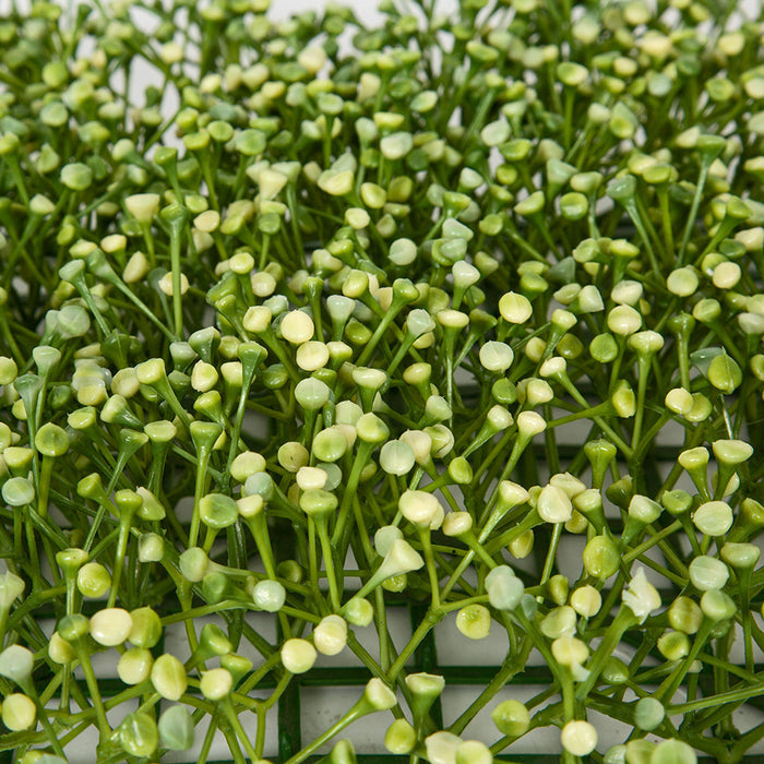 13"x13" Artificial Baby's Breath Gypsophila Flower Mat -Cream/Green (Pack of 6) - A-173370