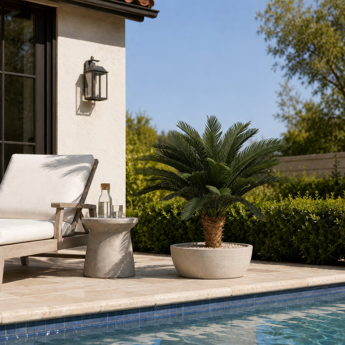3'6"Hx48"W Outdoor UV-Proof Artificial Sago Cycas Palm Tree -36 Fronds -Green - A174530