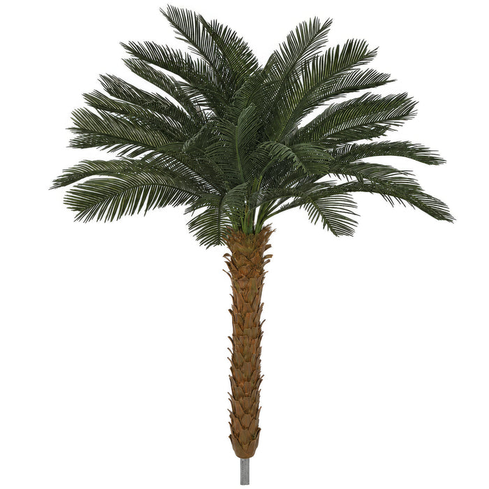5'6"Hx48"W Outdoor UV-Proof Artificial Sago Cycas Palm Tree -36 Fronds -Green - A174550