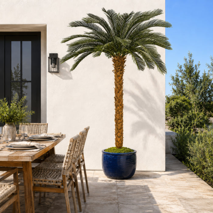 6'6"Hx48"W Outdoor UV-Proof Artificial Sago Cycas Palm Tree -36 Fronds -Green - A174600