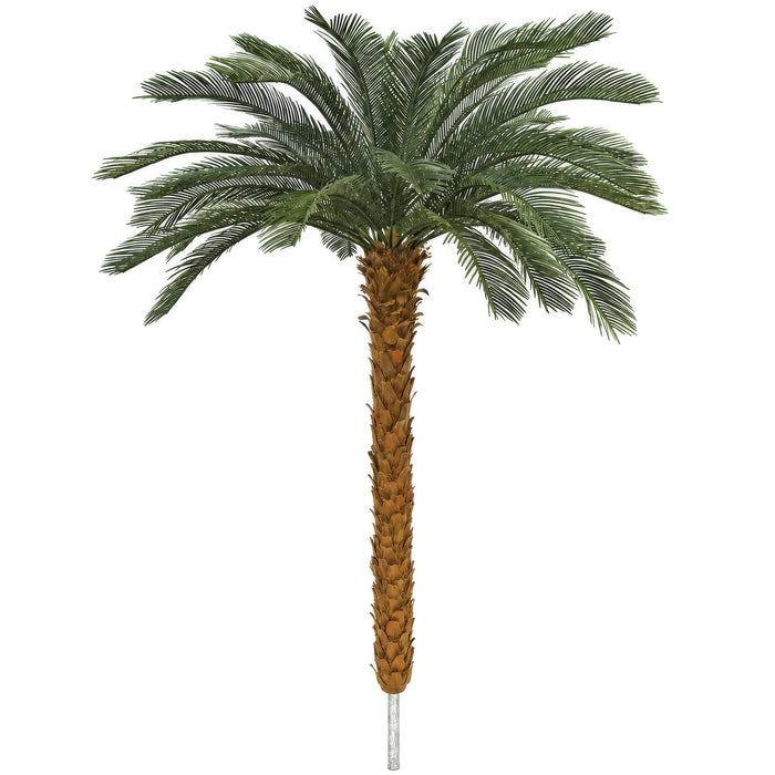 6'6"Hx48"W Outdoor UV-Proof Artificial Sago Cycas Palm Tree -36 Fronds -Green - A174600