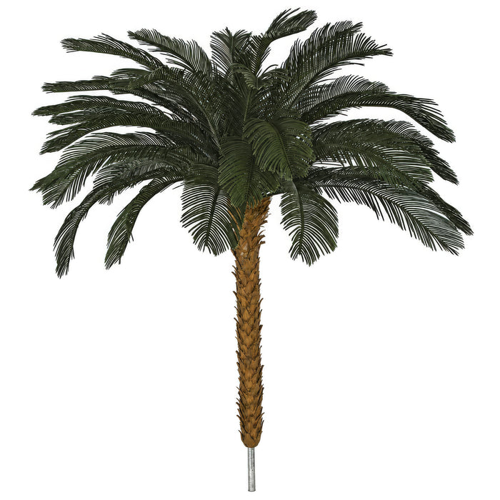 7'6"Hx68"W Outdoor UV-Proof Artificial Sago Cycas Palm Tree -36 Fronds -Green - A174700