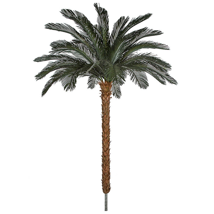 8'6"Hx68"W UV-Proof Outdoor Artificial Sago Cycas Palm Tree -36 Fronds -Green - A174720