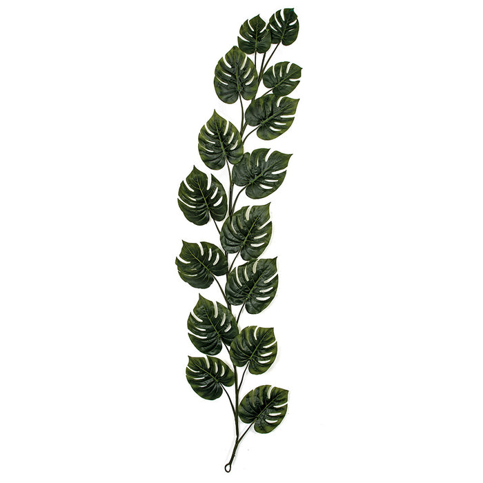 8' Real Touch Split Philodendron Monstera Leaf Silk Garland -2 Tone Green (pack of 2) - A181700