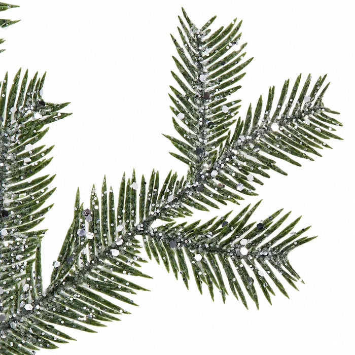 6'Lx11"W Frosted & Glittered Artificial Hemlock Garland -Green/Silver (Pack of 6) - A182300