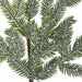 27" Frosted & Glittered Artificial Hemlock Stem -Green/Silver (Pack of 24) - A182310
