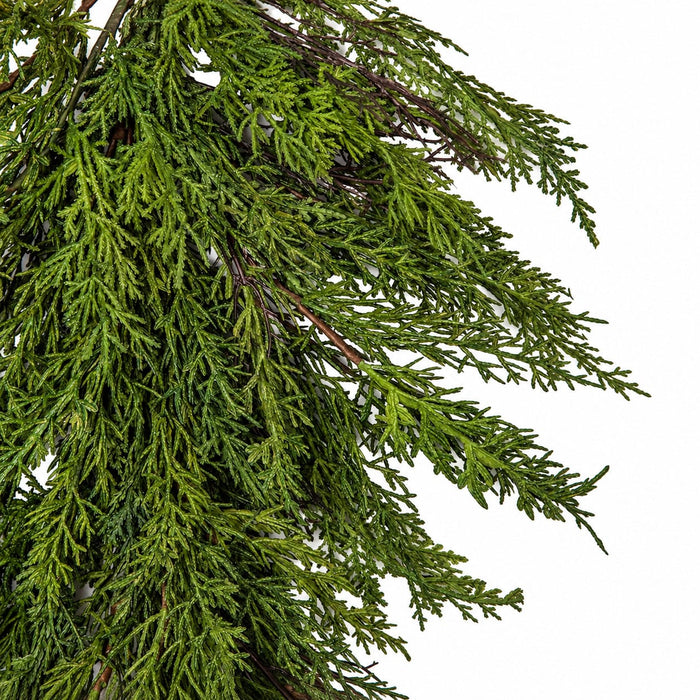 29" Soft-Touch Artificial Cypress Teardrop Swag -Green (Pack of 4) - A182400