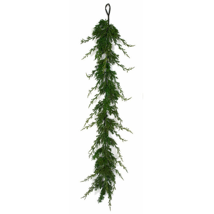 4' PE Artificial Natural Touch Cypress Garland -2 Tone Green (pack of 6) - A182460