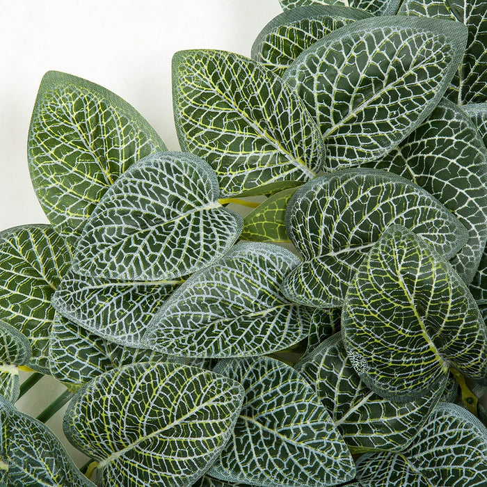 20"x20" Soft Touch Artificial Fittonia Leaf Mat -Green/Gray (pack of 4) - A182650