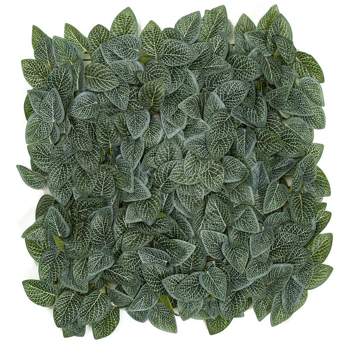 20"x20" Soft Touch Artificial Fittonia Leaf Mat -Green/Gray (pack of 4) - A182650