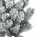 26" Flocked & Glittered Artificial Pine & Pinecone Stem -White/Green (Pack of 12) - A-182970
