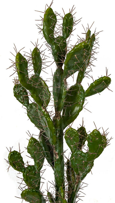 prickly pear cactus stem 4'5" Artificial Prickly Pear Cactus Stem -Green/Brown — Silks Are Forever