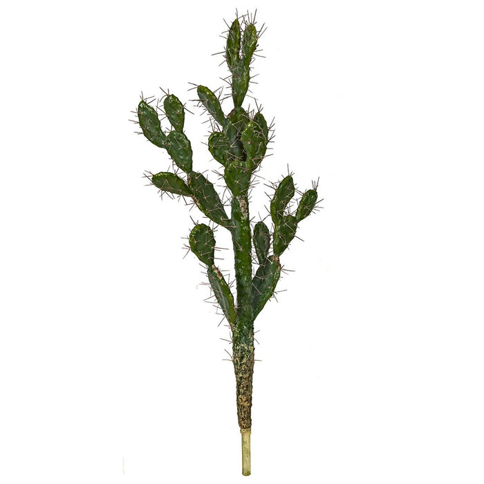 artificial prickly pear cactus 3'6" Artificial Prickly Pear Cactus Stem -Green/Brown — Silks Are Forever