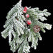 6' Flocked Norfolk Pine, Berry & Pinecone Artificial Garland -White/Green (Pack of 6) - A184980