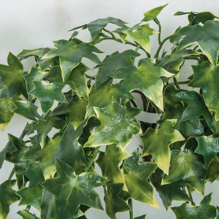 ivy hanging plant outdoor 31" Outdoor UV-Proof Artificial Variegated English Ivy Hanging Plant -Green/Yellow (Pack of 4)