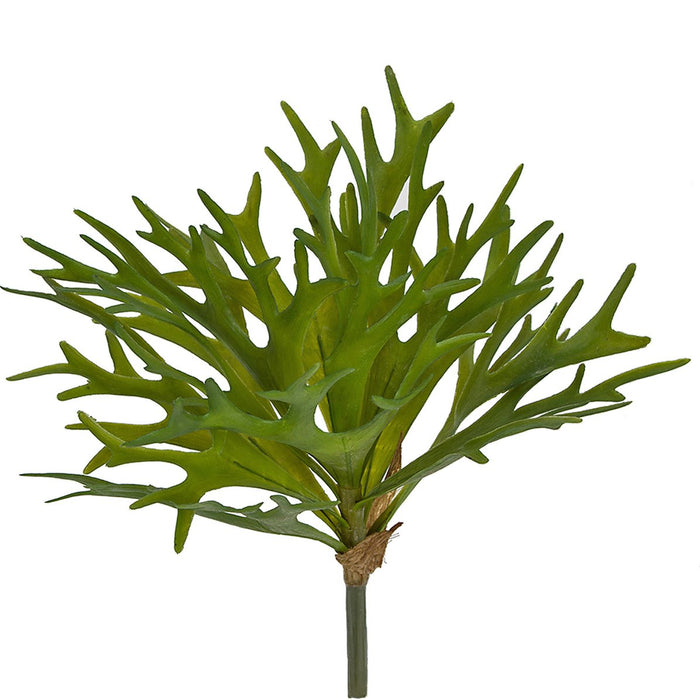 11" Artificial Plastic Staghorn Fern Plant -Green (pack of 12) - A190230