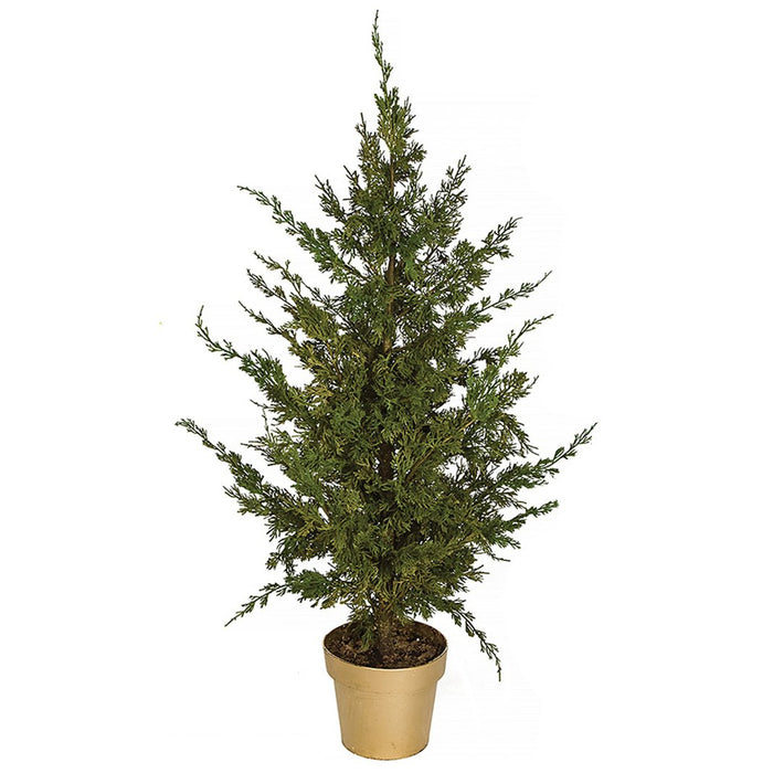 4' Artificial Eastern Red Cedar Tree w/Pot -Green - A191180