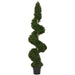 6' Custom-Made Outdoor UV-Proof Artificial Polyscias Spiral Topiary Tree w/Pot -Green - A192