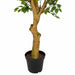 6' Artificial Plastic Ficus Tree w/Pot -1,280 Leaves -Green - A192680