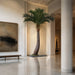 11'6" Silk Coconut Palm Tree w/Metal Plate -Green - A192720