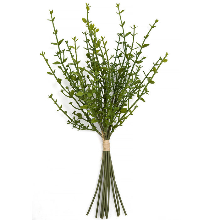 13" Artificial Thyme Herb Stem Bundle -Green (pack of 24) - A193400