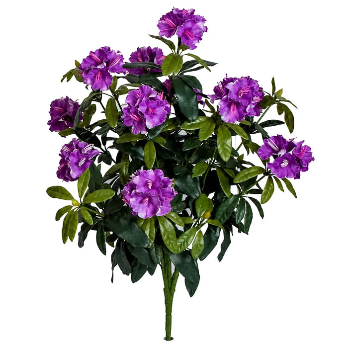 40" Outdoor UV-Proof Artificial Rhododendron Flower Bush -Purple/Lavender (Pack of 2) - A-194150