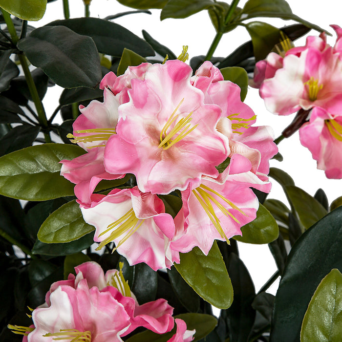 40" UV-Proof Outdoor Artificial Rhododendron Flower Bush -Pink/White (pack of 2) - A19415-4PK