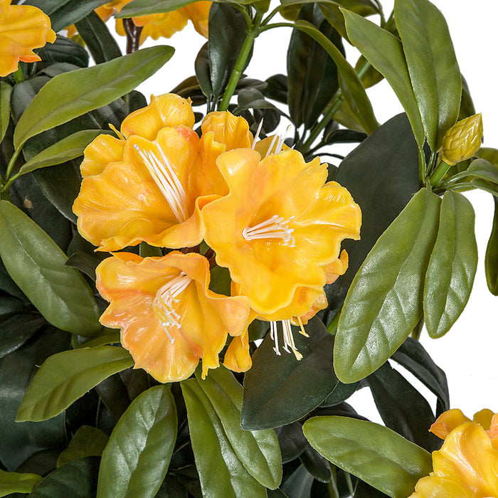 40" UV-Proof Outdoor Artificial Rhododendron Flower Bush -Yellow (pack of 2) - A19415-6YE
