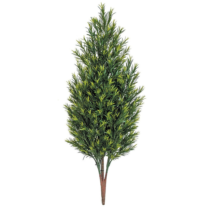 39" UV-Proof Outdoor Artificial Podocarpus Cone-Shaped Topiary -Green - A194180