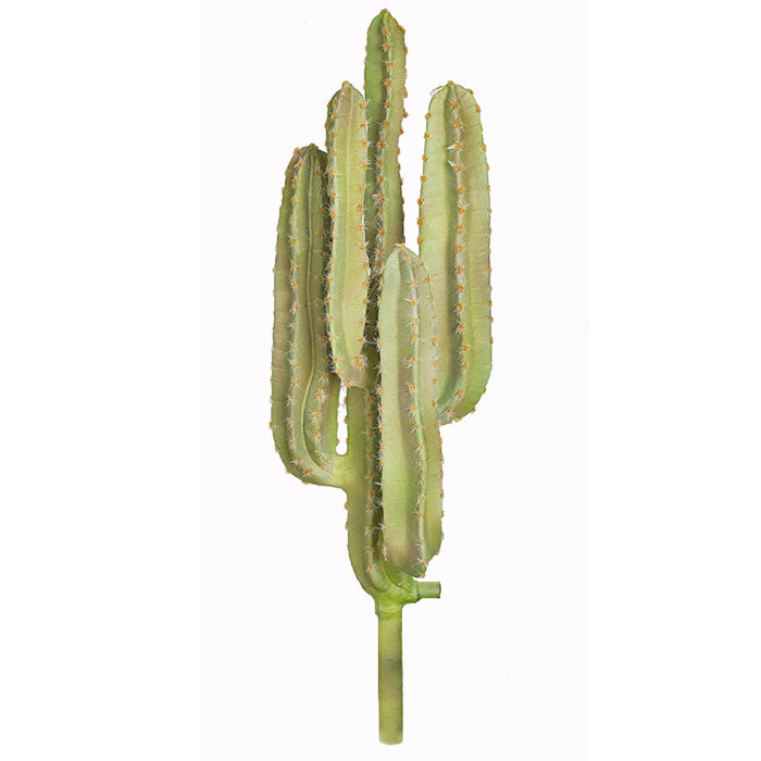 35" Plastic Desert Saguaro Cactus Artificial Plant w/Light Beige Needles -Light Green - A-195274