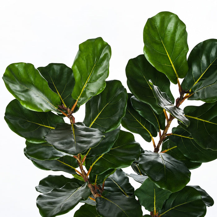 5' Soft-Touch Silk Fiddle Leaf Fig Tree w/Pot -Green - A-195410