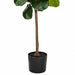 5' Soft-Touch Silk Fiddle Leaf Fig Tree w/Pot -Green - A-195410