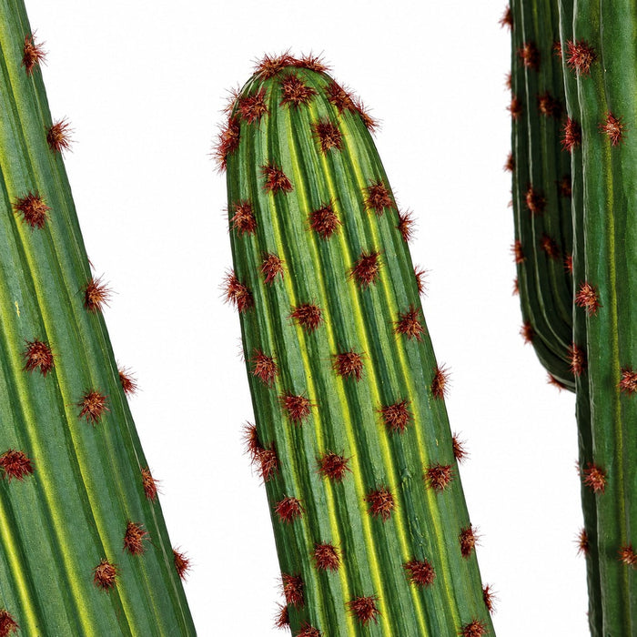 4'10" Plastic Saguaro Cactus Artificial Stem With Red/Brown Needles -Green - A-195610
