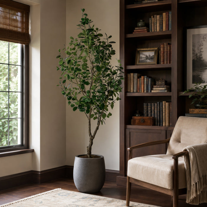 7' Soft-Touch Artificial Chinese Banyan Tree w/Pot -Green - A195640