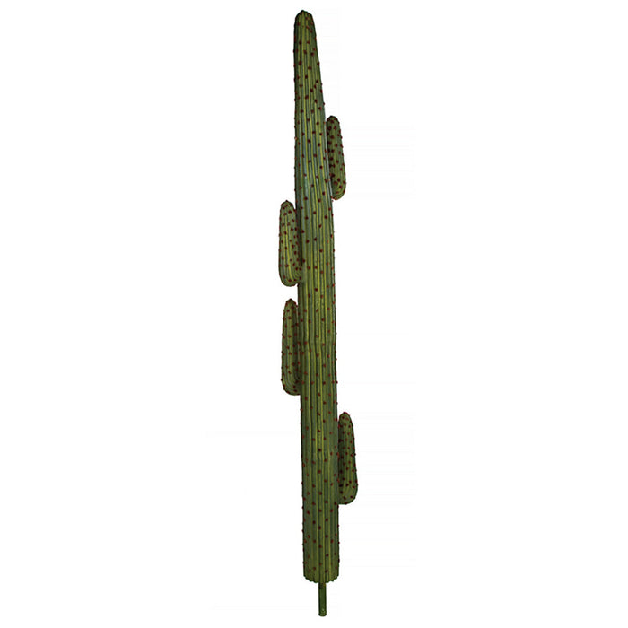 7'11" Plastic Saguaro Cactus Artificial Stem With Red/Brown Needles -Green - A-195730